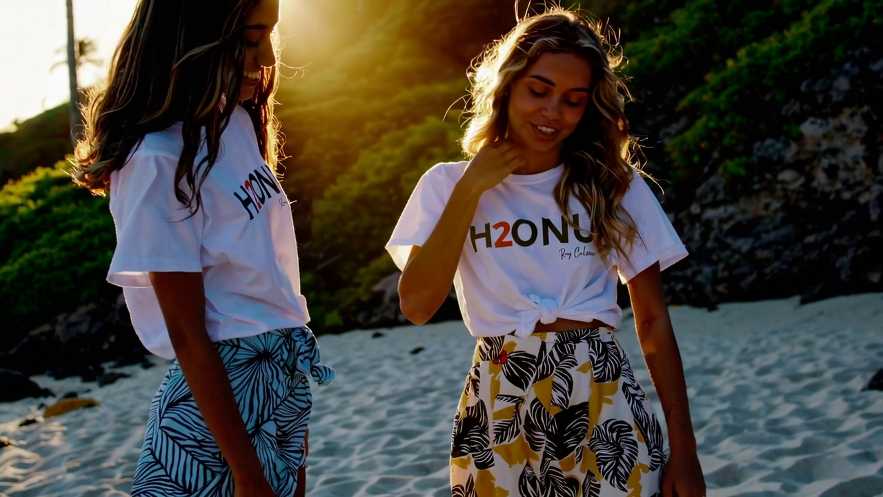 The H2ONU CLASSIC ~ White ~ Black Letters ~ Red 2-Tee ~ Under Armour Edition