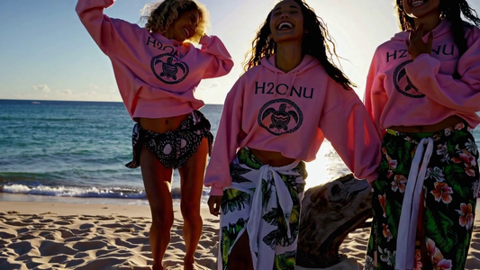 The H2ONU GLYPH ~ Beach Hoodie – Blue '2' Edition