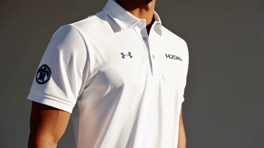 H2ONU SPORT ~ Navy Blue ~ Performance Polo ~ Ultimate Breathability & Style ⛳🏄‍♂️ ~