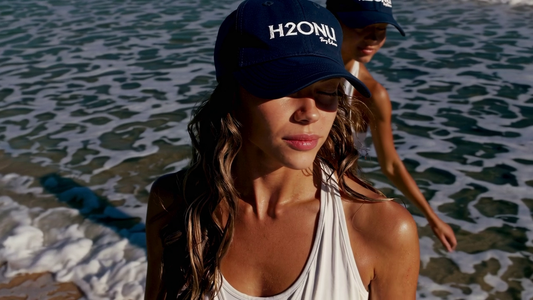 H2ONU CLASSIC~ Island Yacht Hat ~ Navy Blue ~ White Embroidery